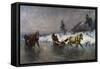 Sleigh Ride on the Ice-Thomas Fearnley-Framed Stretched Canvas