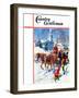 "Sleigh Ride Through Town," Country Gentleman Cover, December 1, 1939-William Meade Prince-Framed Premium Giclee Print