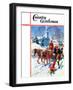 "Sleigh Ride Through Town," Country Gentleman Cover, December 1, 1939-William Meade Prince-Framed Premium Giclee Print