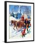 "Sleigh Ride Through Town,"December 1, 1939-William Meade Prince-Framed Giclee Print