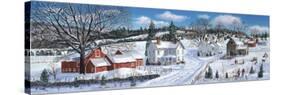 Sleigh Riding Party-Bob Fair-Stretched Canvas