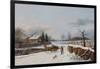 Sleighing Scene Near Philadelphia, 1841-Thomas Birch-Framed Giclee Print