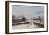 Sleighing Scene Near Philadelphia, 1841-Thomas Birch-Framed Premium Giclee Print