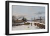 Sleighing Scene Near Philadelphia, 1841-Thomas Birch-Framed Premium Giclee Print