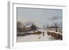 Sleighing Scene Near Philadelphia, 1841-Thomas Birch-Framed Premium Giclee Print