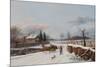 Sleighing Scene Near Philadelphia, 1841-Thomas Birch-Mounted Giclee Print