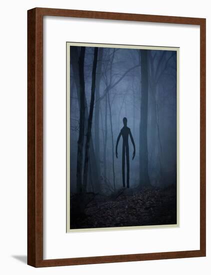 Slender Man In Woods-null-Framed Poster