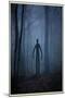 Slender Man In Woods-null-Mounted Art Print