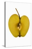 Slice of Apple with Stalk-Foodcollection-Stretched Canvas