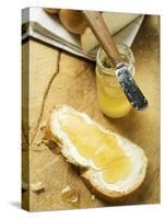 Slice of Bread Plait with Butter and Honey-null-Stretched Canvas