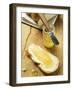 Slice of Bread Plait with Butter and Honey-null-Framed Photographic Print