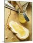 Slice of Bread Plait with Butter and Honey-null-Mounted Photographic Print