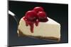 Slice of Cheesecake with Cherries on Cake Server-Foodcollection-Mounted Photographic Print