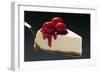 Slice of Cheesecake with Cherries on Cake Server-Foodcollection-Framed Premium Photographic Print