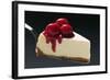 Slice of Cheesecake with Cherries on Cake Server-Foodcollection-Framed Photographic Print