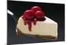 Slice of Cheesecake with Cherries on Cake Server-Foodcollection-Mounted Photographic Print