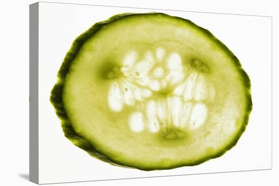 Slice of Cucumber, Backlit-Foodcollection-Stretched Canvas