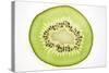Slice of Kiwi Fruit, Backlit-Foodcollection-Stretched Canvas