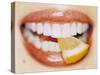 Slice of Lemon Between Teeth-Cristina-Stretched Canvas