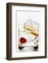 Slice of Lemon Falling into a Drink-Foodcollection-Framed Photographic Print