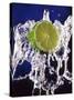 Slice of Lime on Splashing Water-Dirk Olaf Wexel-Stretched Canvas