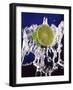 Slice of Lime on Splashing Water-Dirk Olaf Wexel-Framed Premium Photographic Print