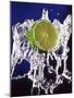 Slice of Lime on Splashing Water-Dirk Olaf Wexel-Mounted Premium Photographic Print