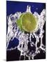 Slice of Lime on Splashing Water-Dirk Olaf Wexel-Mounted Photographic Print