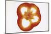 Slice of Red Pepper, Backlit-Foodcollection-Mounted Photographic Print