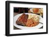 Sliced Beef Brisket with Boston Baked Beans-MSPhotographic-Framed Photographic Print