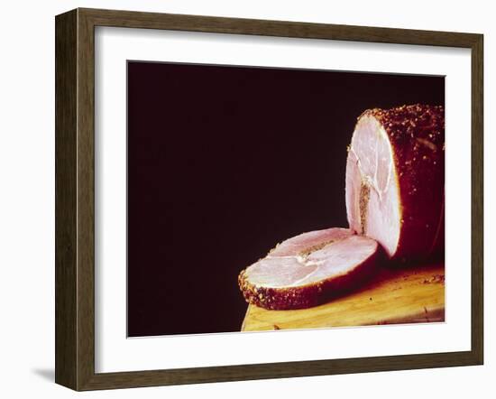 Sliced Ham Revealing It is Stuffed with Liver Pate-John Dominis-Framed Photographic Print