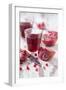 Sliced Pomegranates, Cores and Glass with Pomegranate Juice-Jana Ihle-Framed Photographic Print