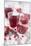 Sliced Pomegranates, Cores and Glass with Pomegranate Juice-Jana Ihle-Mounted Photographic Print