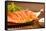Sliced Raw Fatty  Salmon Sashimi-Netfalls-Framed Stretched Canvas