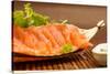 Sliced Raw Fatty  Salmon Sashimi-Netfalls-Stretched Canvas