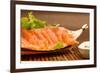 Sliced Raw Fatty  Salmon Sashimi-Netfalls-Framed Photographic Print