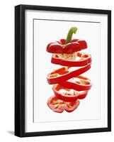 Sliced Red Peppers-Petr Gross-Framed Photographic Print