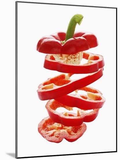 Sliced Red Peppers-Petr Gross-Mounted Photographic Print