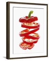 Sliced Red Peppers-Petr Gross-Framed Photographic Print