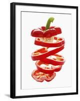 Sliced Red Peppers-Petr Gross-Framed Photographic Print