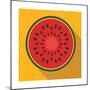 Sliced Watermelon Flat Icon-Yulia Ryabokon-Mounted Premium Giclee Print