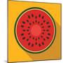 Sliced Watermelon Flat Icon-Yulia Ryabokon-Mounted Art Print