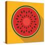 Sliced Watermelon Flat Icon-Yulia Ryabokon-Stretched Canvas