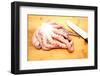 Slicing Raw Octopus for A Gourmet Dinner-Bill C-Framed Photographic Print