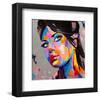 Slick Palette-Knife Girl-null-Framed Art Print