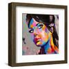 Slick Palette-Knife Girl-null-Framed Art Print