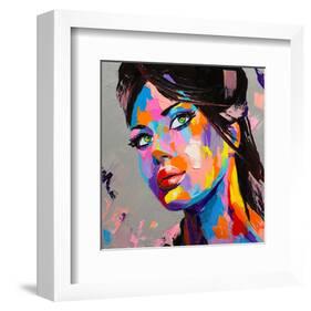 Slick Palette-Knife Girl-null-Framed Art Print