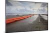 Slickbar Oil Booms on the Beach at Grand Isle-Gerrit Vyn-Mounted Photographic Print