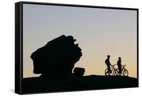 Slickrock Bike Trail, Moab, Utah, USA, (Mr)-Norbert Eisele-Hein-Framed Stretched Canvas