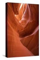 Slickrock formations in lower Antelope Canyon, Navajo Indian Reservation, Arizona, USA.-Russ Bishop-Stretched Canvas